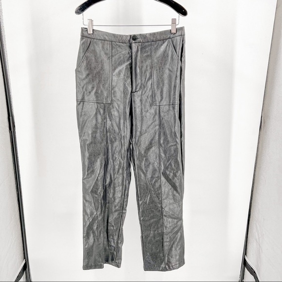 Faux/PU leather straight leg trousers PRINCESS POLLY - Picture 3 of 6